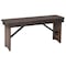 Flash Furniture HERCULES 40'' x 12'' Mahogany Solid Pine Folding Farm Bench XA-B-40X12-MG-GG - alternate 9